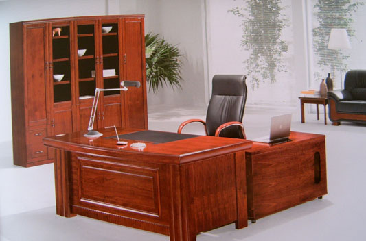辦公室家具實(shí)木大班臺